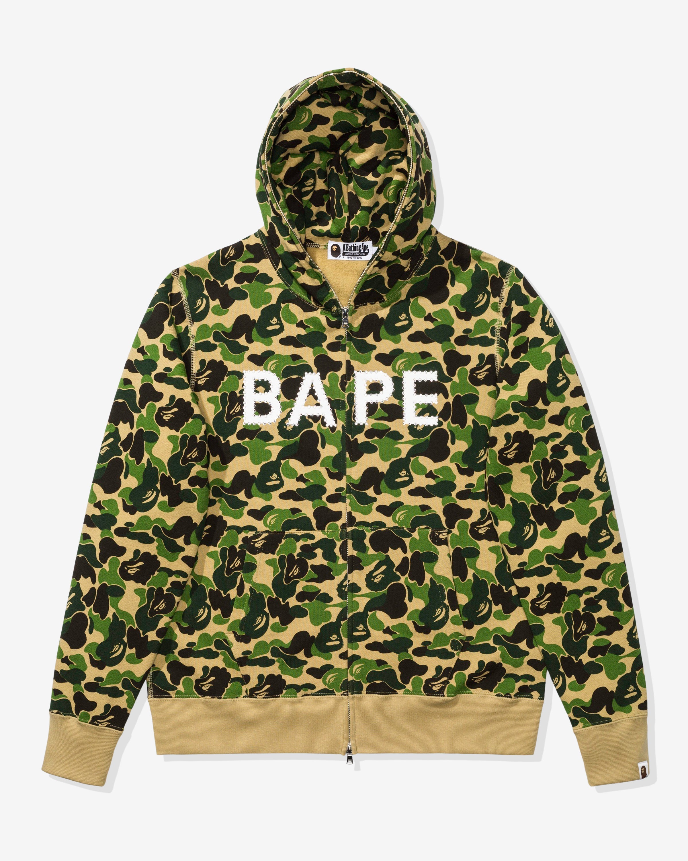 Bape Abc Camo Swarovski Full Zip Hoodie — Green