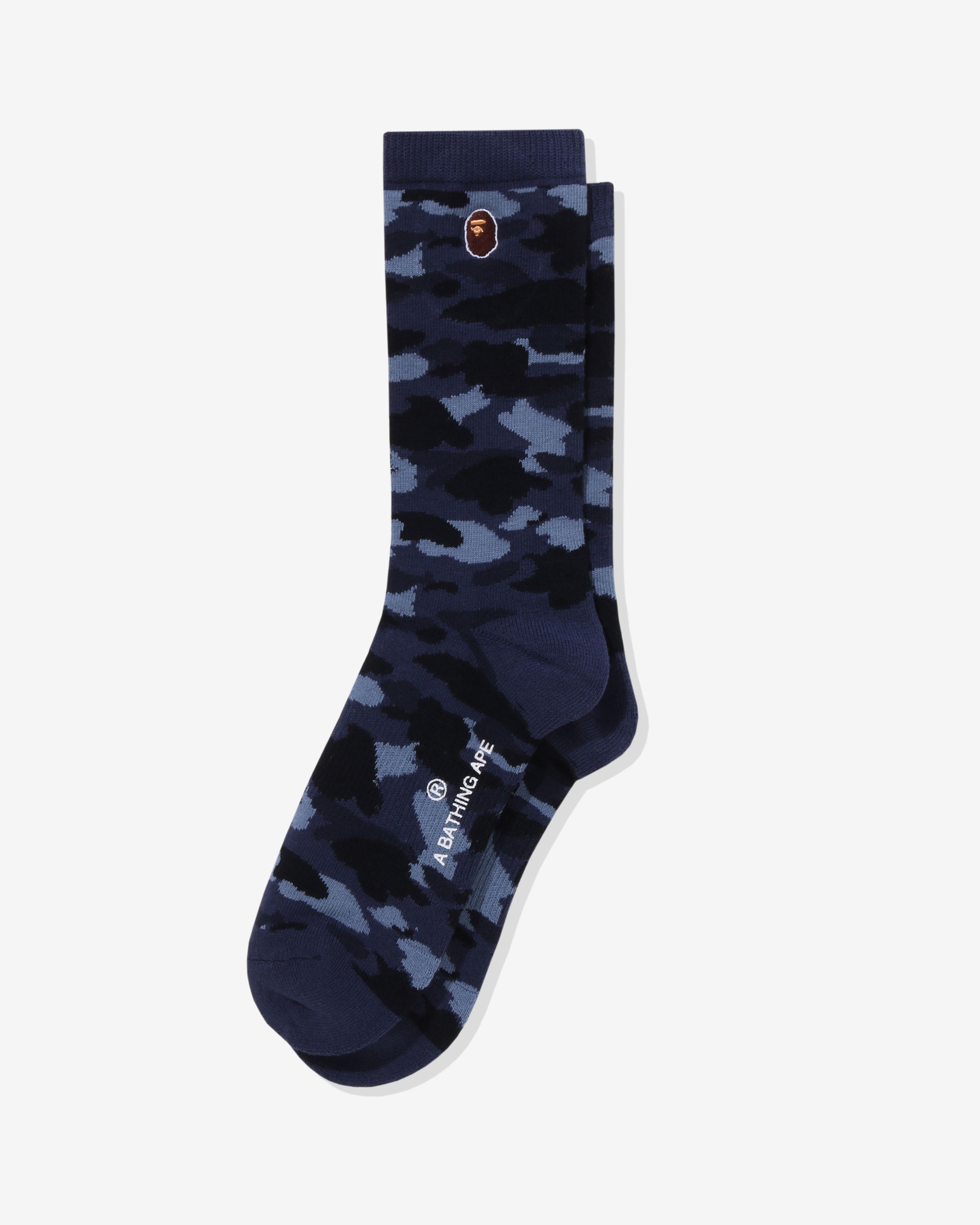 Bape Color Camo Ape Head One Point Socks