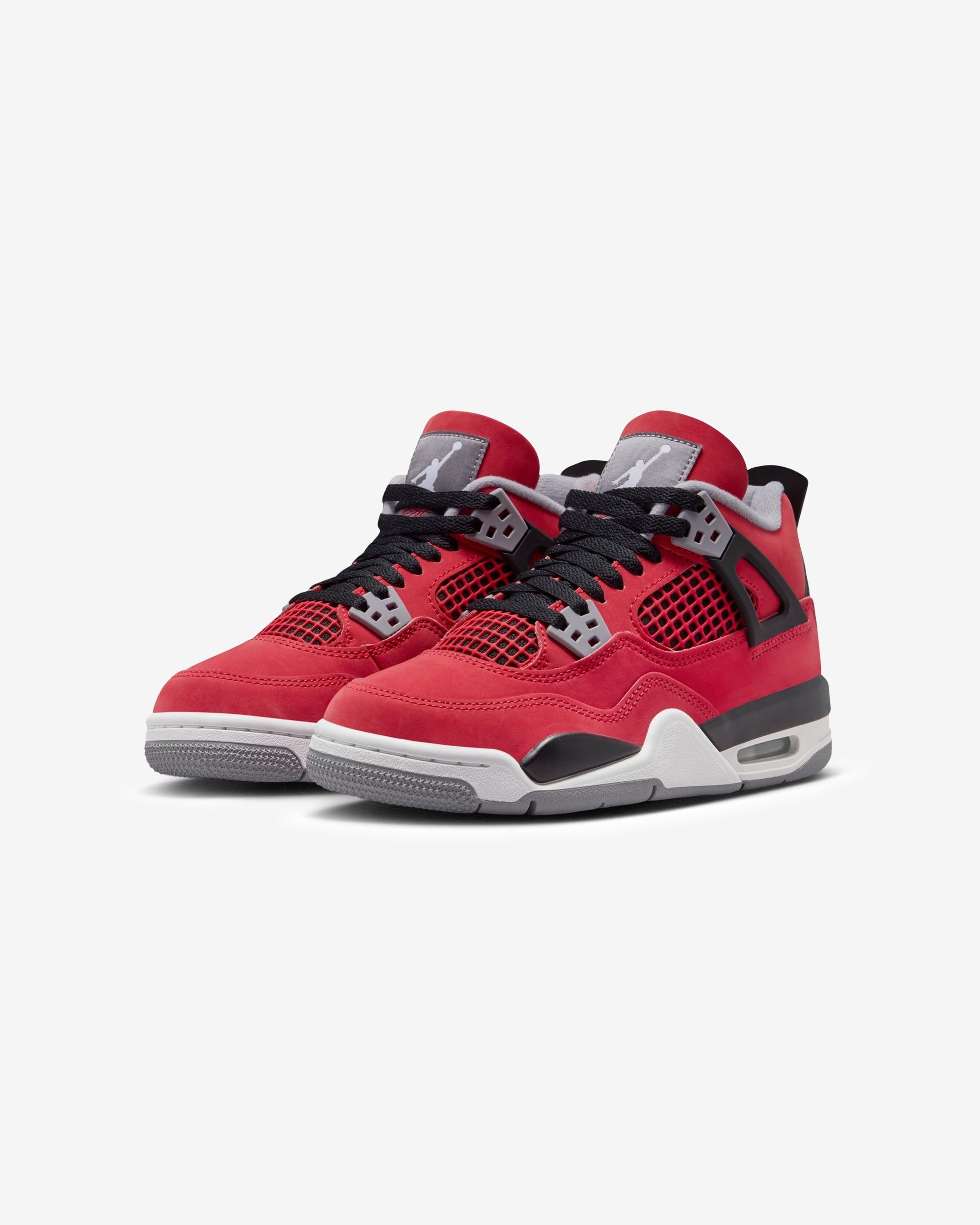 Jordan GS AJ 4 Retro — Fire Red / White / Black / Cement Grey