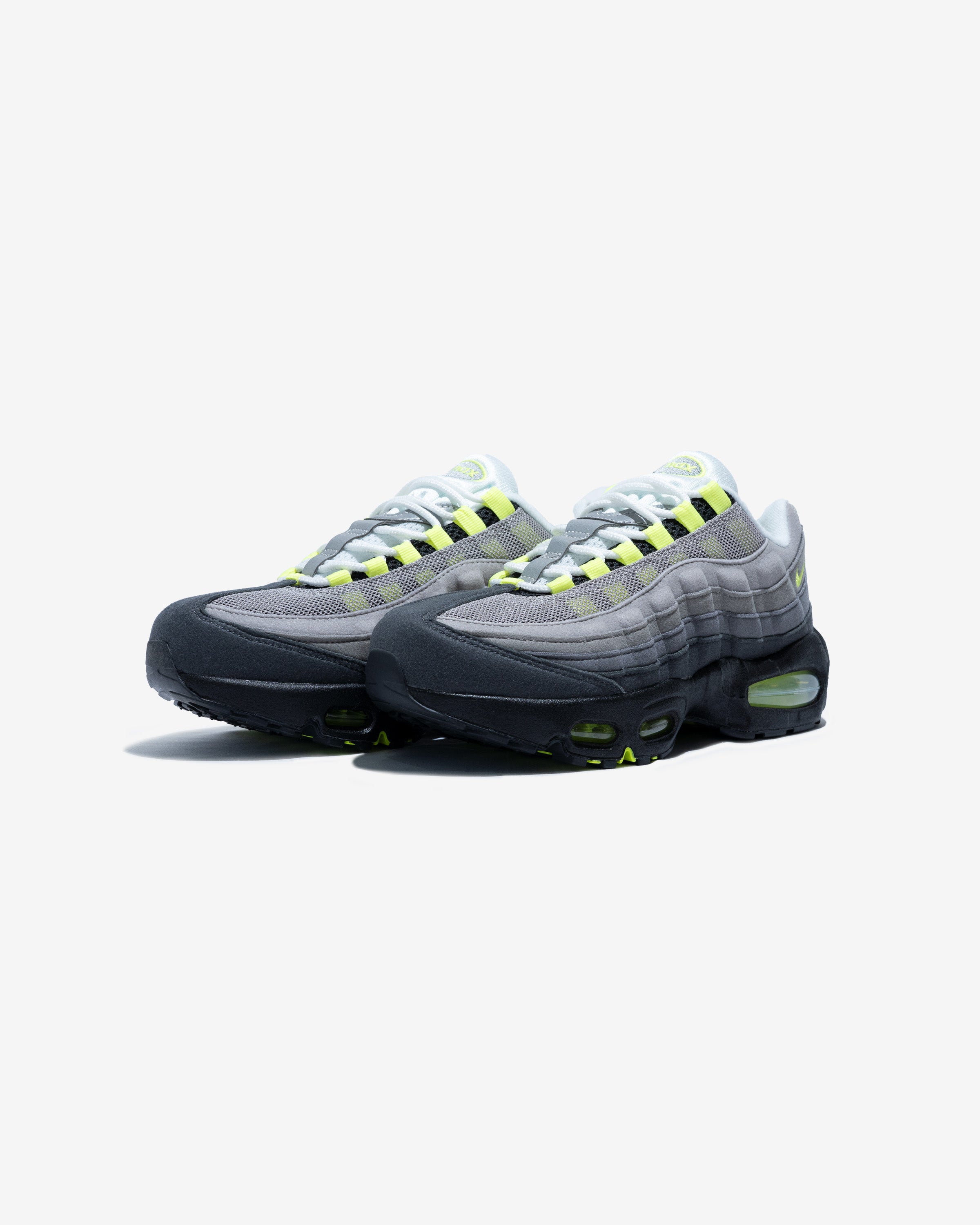 Nike GS Air Max 95 "big Bubble" — Black/ Neon Yellow/ Cool Grey