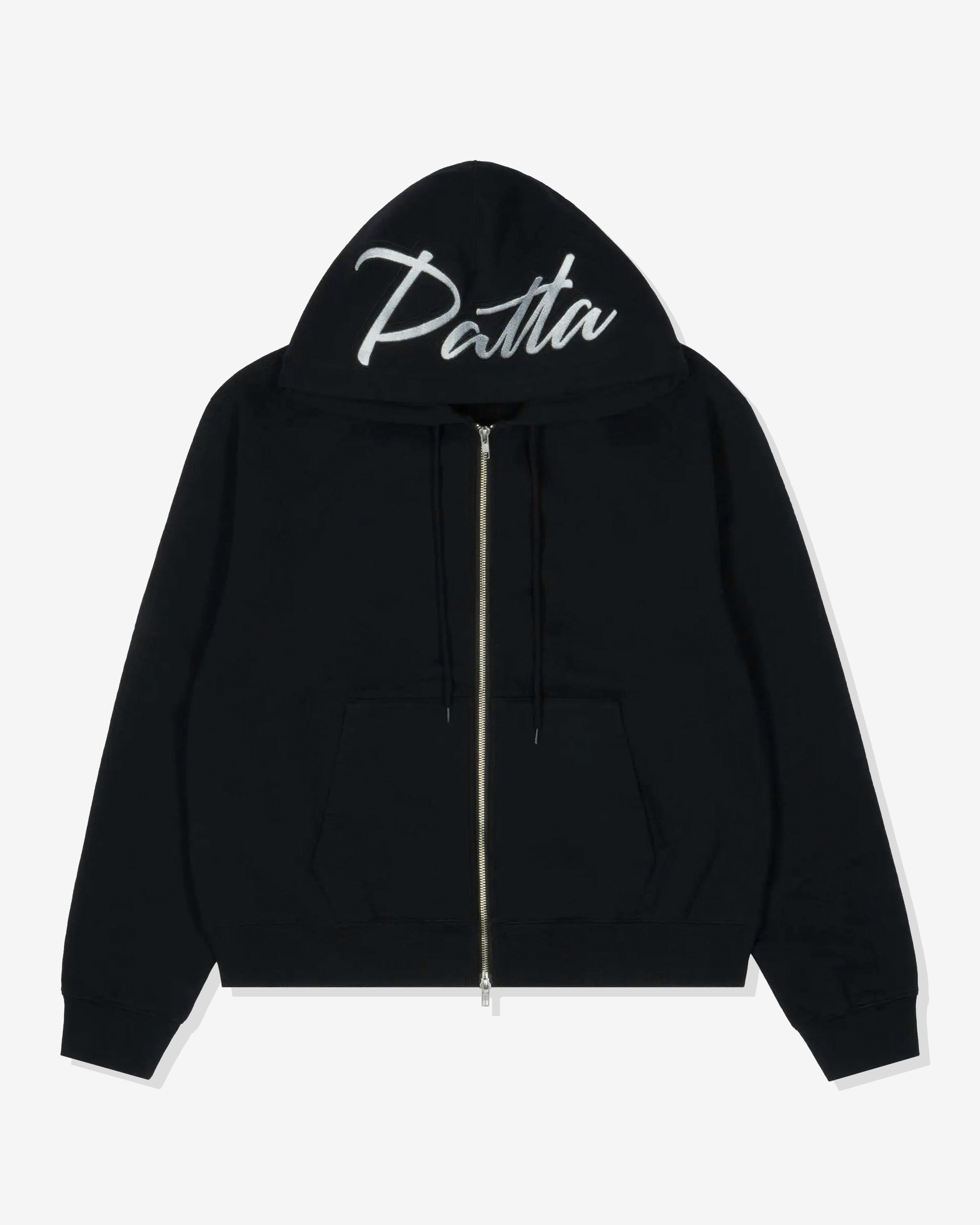 Patta Embro Classic Zip Up Hoodie — Black
