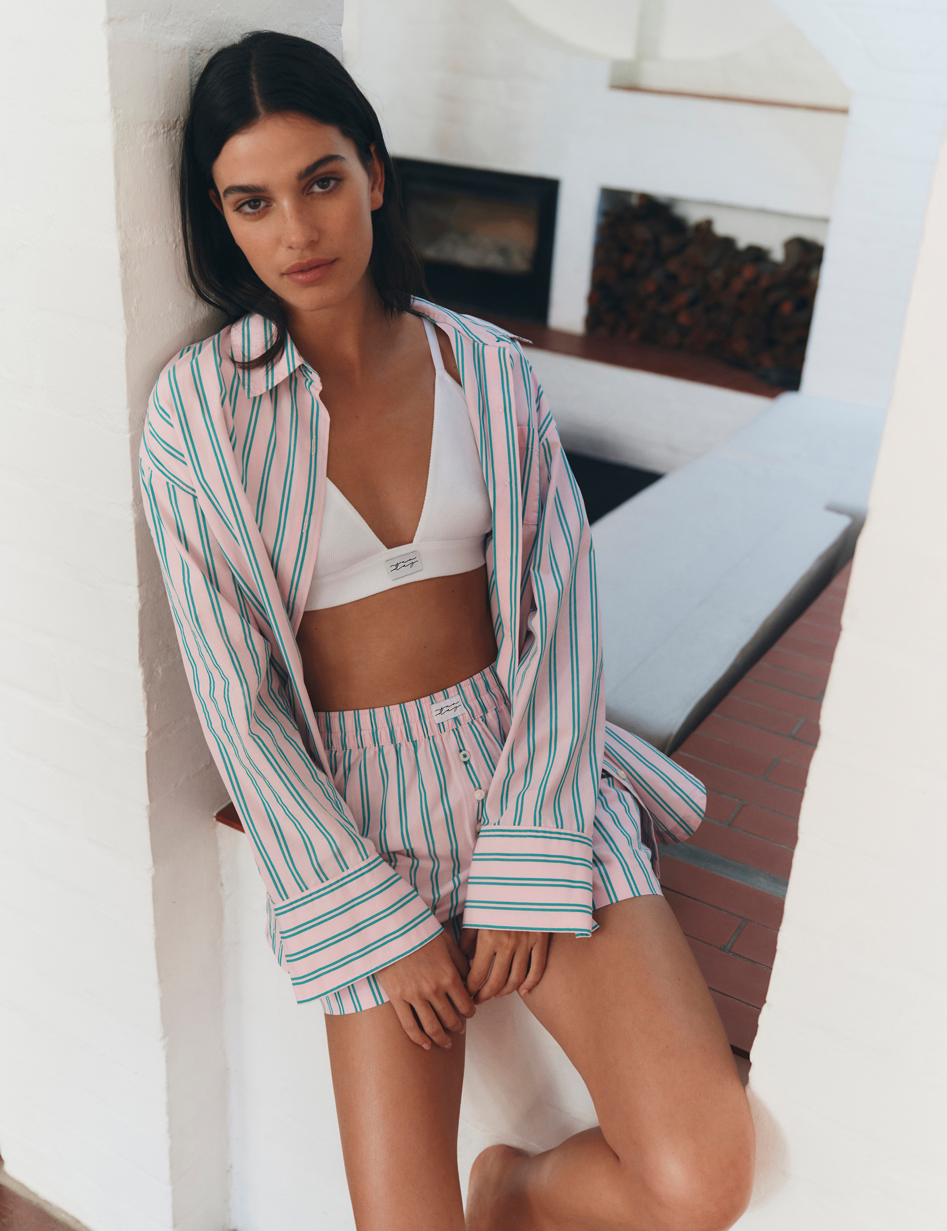 Pure Cotton Poplin Striped Shirt